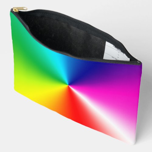 Neon Rainbow Vortex Accessory Pouch
