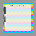 Neon Rainbow Zigzag Dry Erase Board