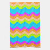 Neon Rainbow Zigzag Kitchen Towel (Vertical)
