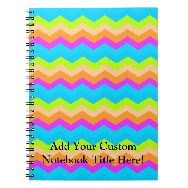 Neon Rainbow Zigzag Notebook (Front)