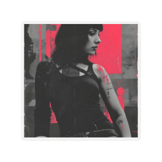 Neon Rebellion: The Black Signal Metal Print