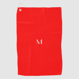 neon red - add monogram golf towel