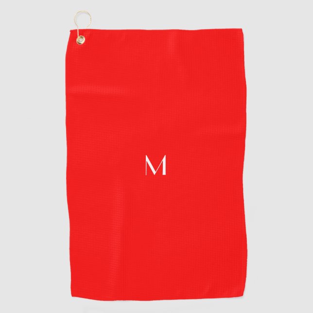 neon red - add monogram golf towel (Front)