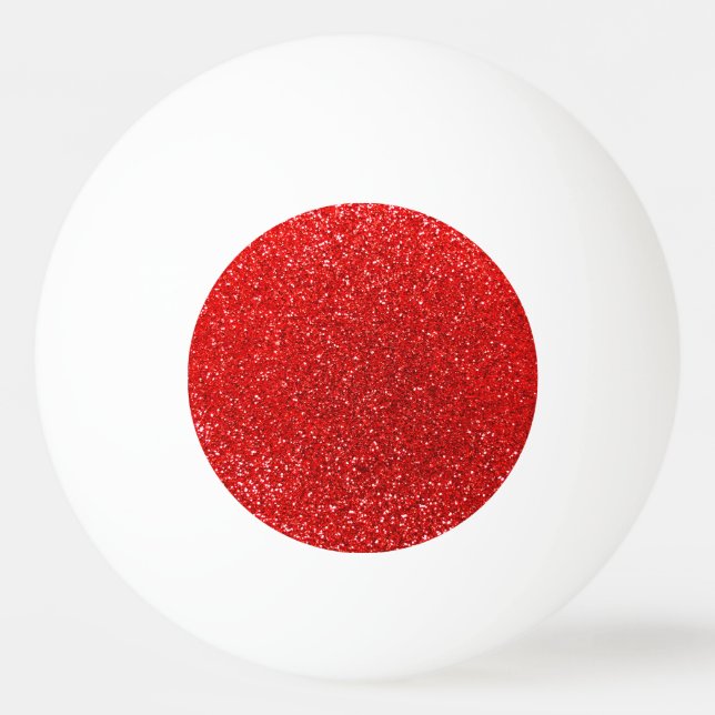 Neon red glitter Ping-Pong ball (Front)