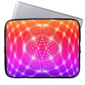 Neon red glob fractal laptop sleeve