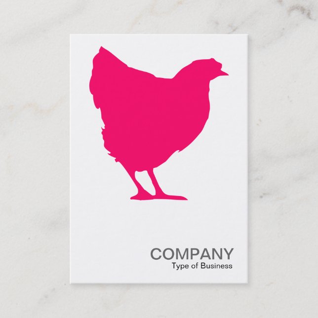 Neon Red Hen Symbol 02 - White Business Card (Front)