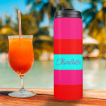 Neon Red, Pink And Blue Solid Color Summer Thermal Tumbler at Zazzle