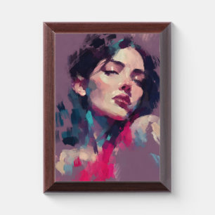 Neon Reflections Abstract Portrait Award Plaque
