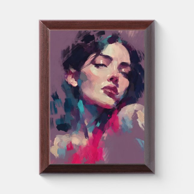 Neon Reflections Abstract Portrait Award Plaque (Vertical)