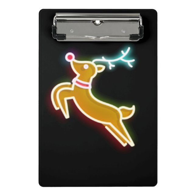Neon Reindeer  Mini Clipboard (Front)
