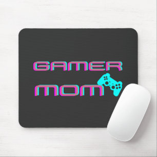 Neon Retro Gamer Mom Mouse Pad