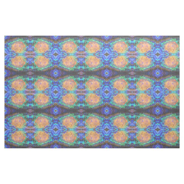 Neon Retro Geometric Horizontal Stripe Mosaic Fabric (Fat Quarter)