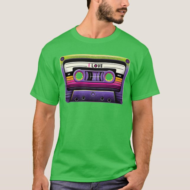 Neon Retro Mitape girl T-Shirt (Front)