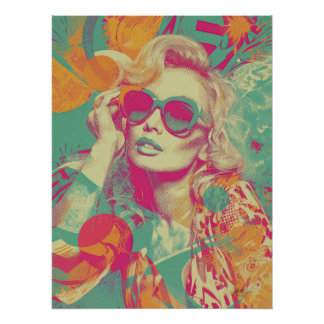Neon Retro Muse Poster