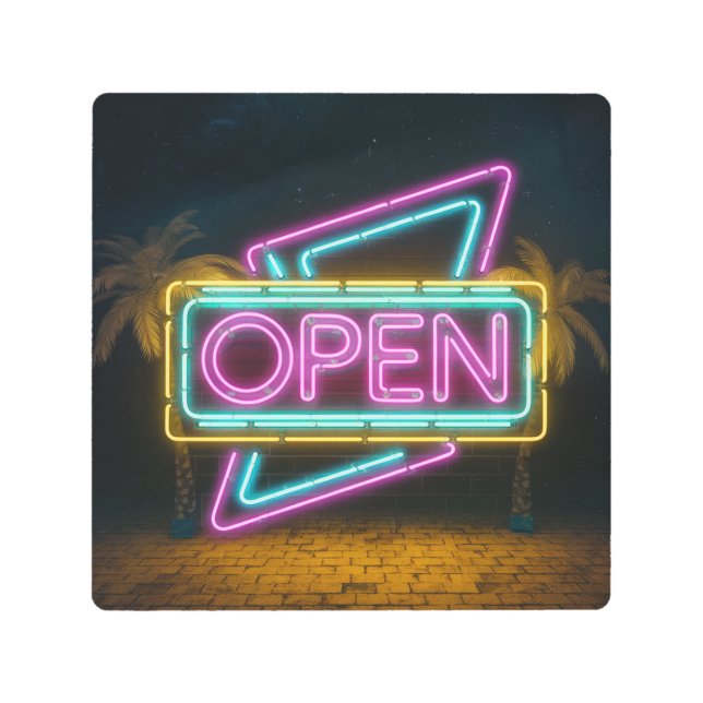 Neon Retro Open Sign  (Front)