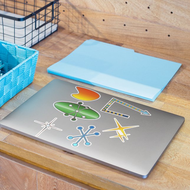 Neon Retro Shapes Sticker (Creator Uploaded)