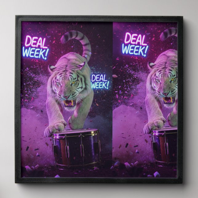 Neon Rhythm of the Wild Peel And Stick Photo Tile (Front Set)