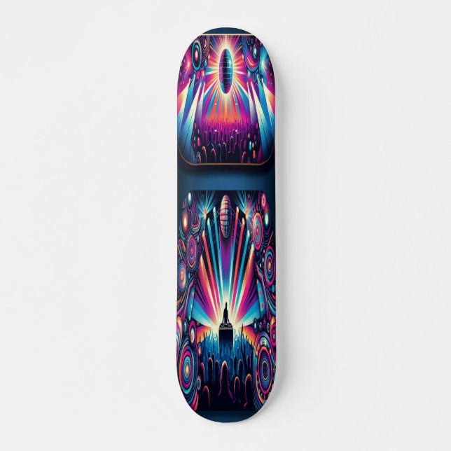 Neon Rhythm Skateboard (Front)