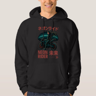 Neon Rider – Japanese Cyber Aesthetic Hoodie