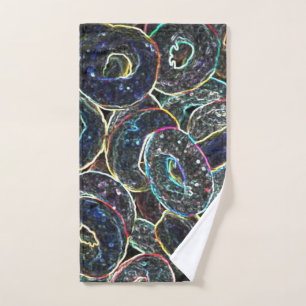 Neon Rings Bath Towel Set
