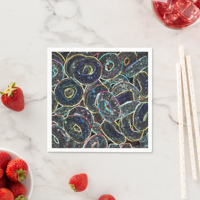 Neon Rings Napkins (Insitu)