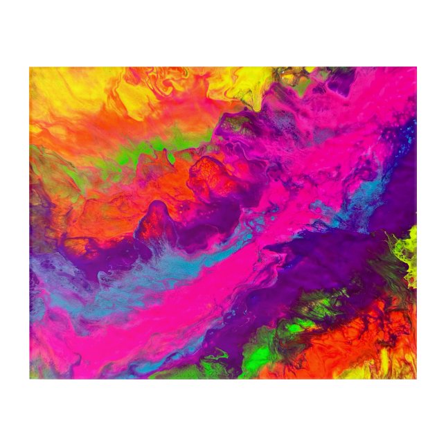 Neon River Acrylic Print (Front)