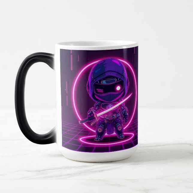 Neon Robotic Ninja  Color Morph Mug (Left)