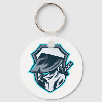 Neon Ronin: Shadow Blade Crest Keychain