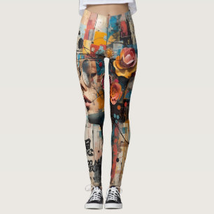 NEON ROSE LEGGINGS
