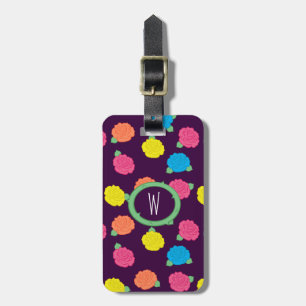 Neon Roses Luggage Tag