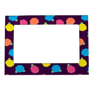 Neon Roses Magnetic Frame