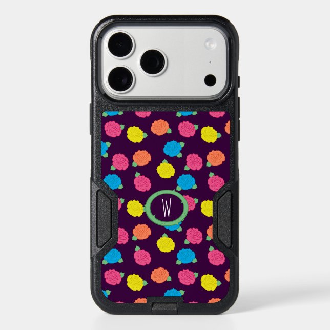 Neon Roses Otterbox Phone Case (Back)