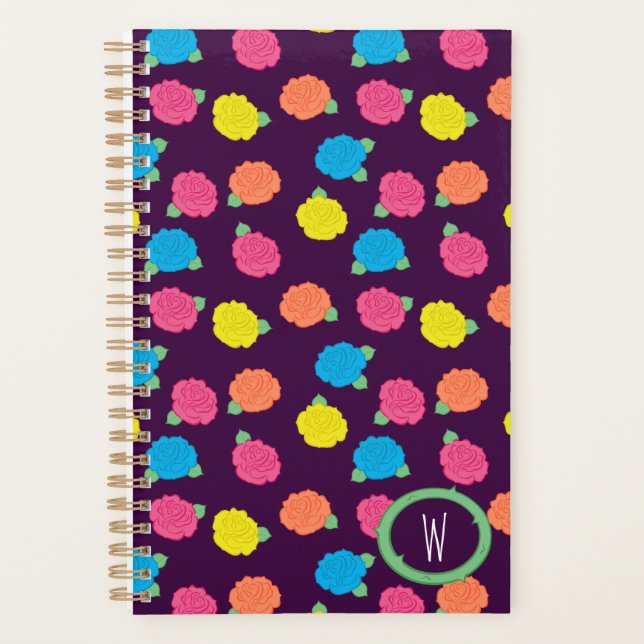 Neon Roses Pocket Planner (Front)