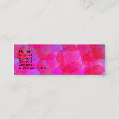 Neon Roses Profile Card Business Card Templates