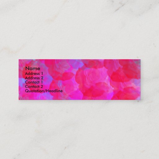 Customizable Neon Roses Profile Card Business Card Templates
