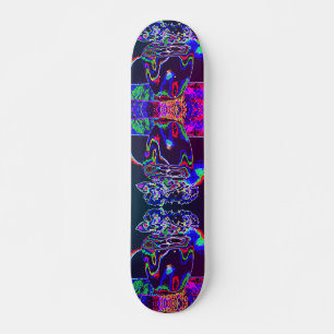 Neon roses skateboard