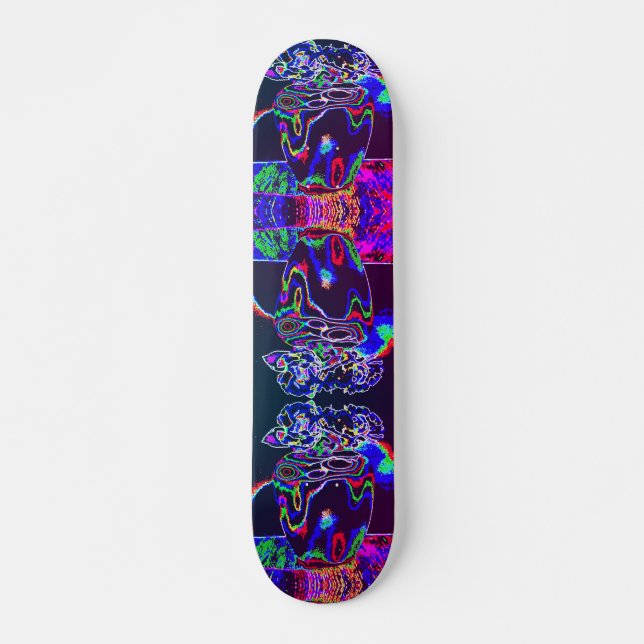 Neon roses skateboard (Front)