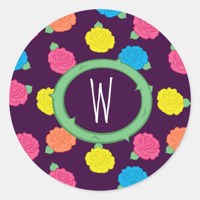 Neon Roses Sticker (Front)