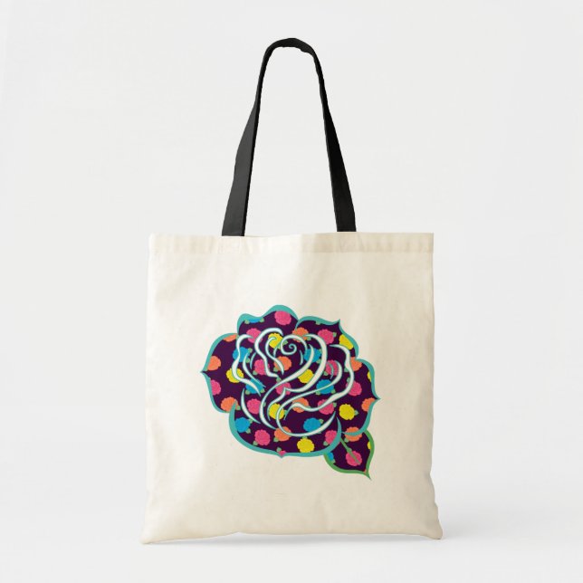 Neon Roses Tote Bag (Front)