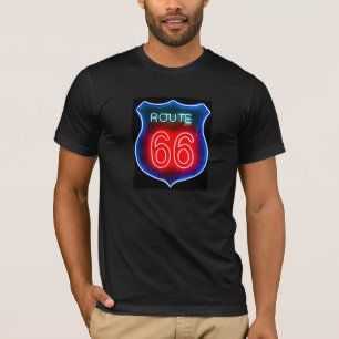 Neon Route 66 Sign T-Shirt