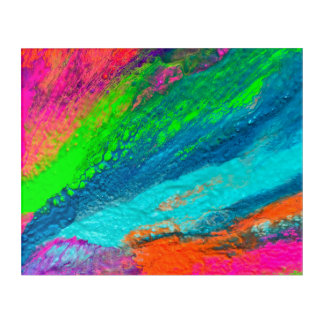 Neon Rush: An Explosion of Color and Energy Acrylic Print