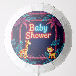 Neon Safari Baby Shower Balloon 