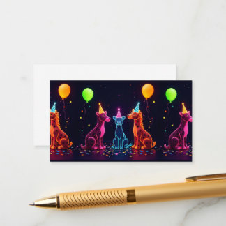 Neon Safari Enclosure Card