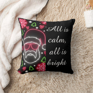 Neon Santa Glow Pillow