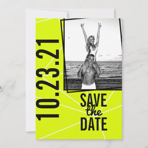 Neon Save the Date _ Fun  Bright Wedding Invite