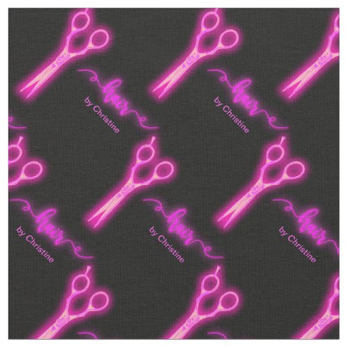 neon scissors fabric