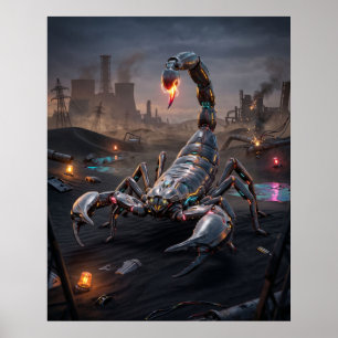Neon Scorpion Reactor Sands Poster