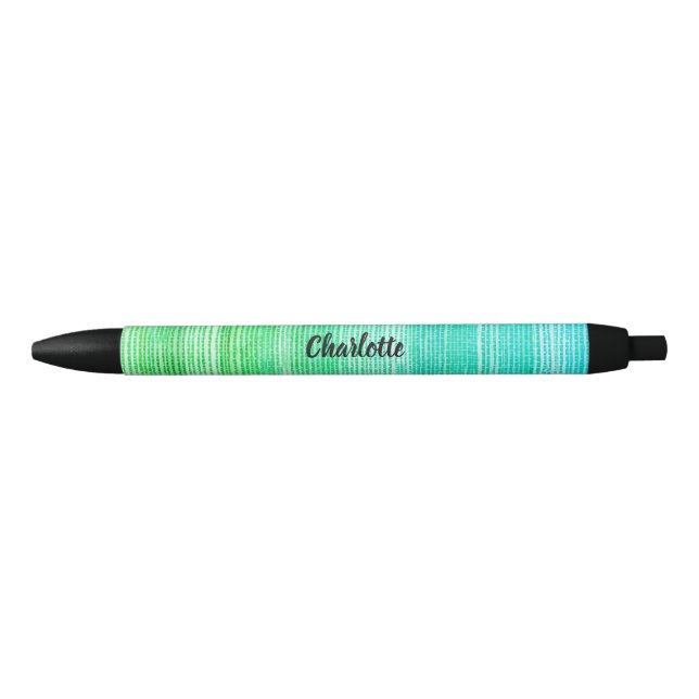 Neon Sea Grass Texture Pattern Beach Pen (Front)