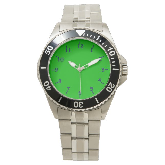 Neon Sea Green and Blue Watch (Front)
