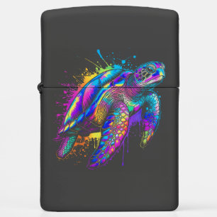 Neon Sea Turtle Zippo Lighter